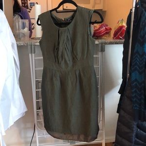 Saks Fifth Avenue olive green dress
